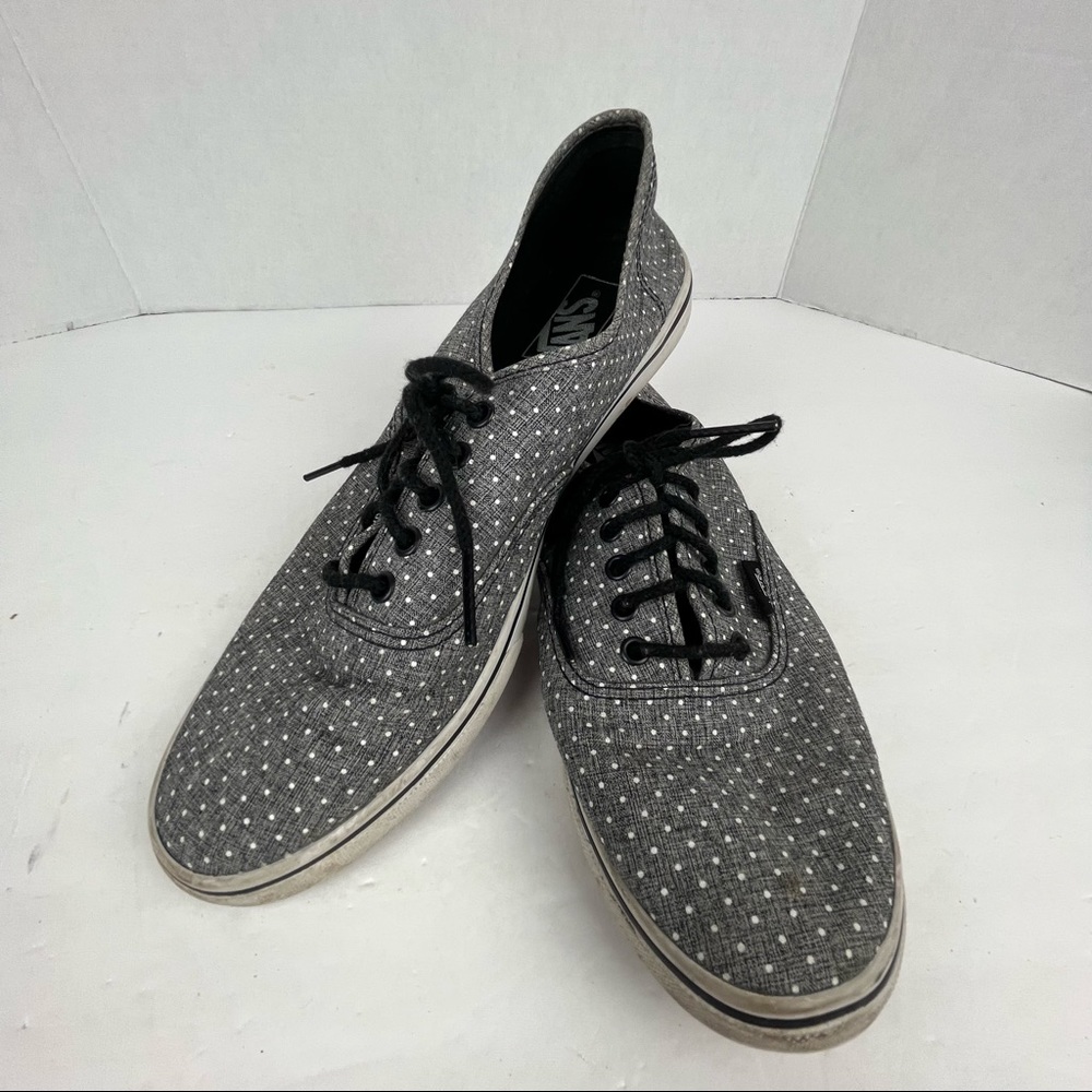 Van grey/white Swiss dot sneakers-women 10